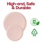 Pink Flat Round Disposable Plastic Appetizer/Salad Plates - 8.5" (120 Plates)